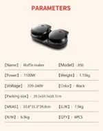 Household Breakfast Machine Waffle Machine Small and Convenient Mini Love-shaped Round Cake Machine - Image 6