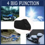 All Season Motorcycle Cover Orange Heavy Duty Sun Reflective Waterproof Dustproof UV Protection for Moto Scooter M to 4XL - Image 4