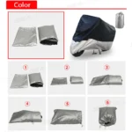 SEAMETAL Universal XL Motorcycle Cover Waterproof 210D Oxford Cloth Outdoor Indoor Scooter Covers for All Season UV Protection - Image 3