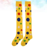Soft Over The Knee Socks Women Clown Cosplay Stockings Long Hosiery Performance Dance Sock Costume Party Legwear Stage