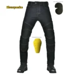 New Motorcycle Riding Jeans – Anti-Fall Racing Pants, Classic Rider Pants for All Seasons, Motorbike Protective Denim Trousers - Image 2
