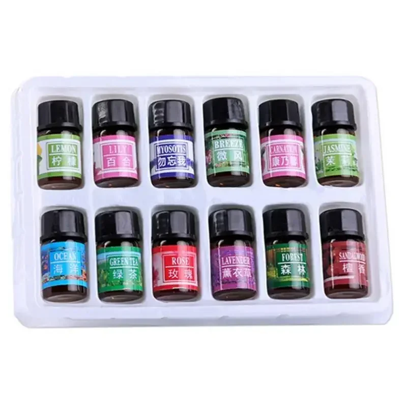 kf-S626b91ac992b46b5b3fff281c627f13bu 12PCS 3ML Air Freshener Natural Plant Aromatherapy Essential Oil Air Conditioning Perfume Aroma Diffuser Fragrance Humidifier - Image 1