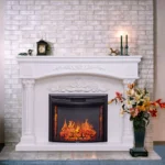 Electric Fireplace 220V 1800W Core Fake Decorative Fireplace Simulation Flame Electric Fireplaces with 3d Fire Fake Fireplace
