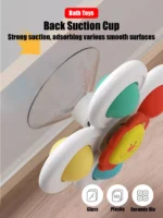 3Pcs/Set Suction Cup Spinning Cartoon Animal Spinner Toys Kids Window Baby High Chair Table Travel Bath Toy for Children Gift - Image 3