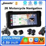 Portable 6.86 inch Motorcycle DVR GPS Navigation IPS Screen Wireless Carplay/Android Auto Bluetooth Moto Monitor IPX7 Waterproof