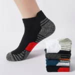 5 Pairs Men's Four Season Cotton Breathable Sports Socks Set Male Sport Ankle Socks Basketball Running Socks For Men - Image 4