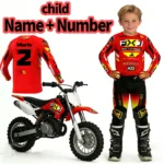 motocross child set Motorcycle jersey and pants kids clothing big boy girl Youth mx gear set Customized Number Name racing suit