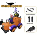 8FT Halloween Inflatable Toys Clown Ghost Truck Built-in LEDs Halloween Spooky for Garden Yard Party Decoration Inflatable Model - Image 6