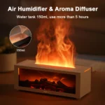 Fireplace Humidifier Flame Aroma Humidifier for Home Aromatherapy Fragrance Diffuser Essential Oil Diffuser with Remote Control - Image 2
