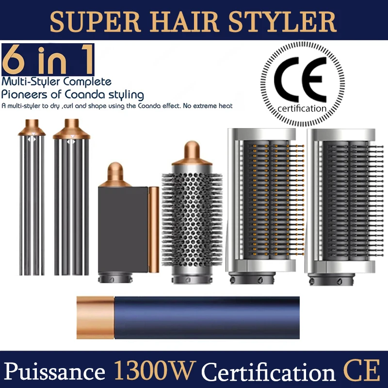 kf-S71d297467c3449e193f8ad07c120ca76f SenCiciMen X9 Multi Hair Styler Curling Iron Hair Hot Air Brush Curling Barrel Hair Dryer Salon Professional Curly Hair Styler - Image 1