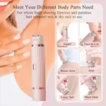 Women's Portable Electric Shaver Body Hair Trimmer Painless Epilator for Whole Body Flawless Shaving Skin Care Device - Image 2