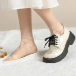 Socks women's Lace Transparent Lolita Invisible Summer Thin Non-slip Short Ankle Black Low Cut Boat Sock - Image 5