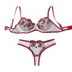 Contrast Lingerie Fancy Lace Set Woman 2 Pieces Women Underwear Embroidery Beautiful Bra And Panty Sets