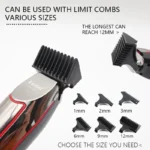 Kemei KM-032 Professional Hair Cutting Machine Grooming Trimmer for Men Finishing Haircut Cordless Clipper Electric Shaver Beard - Image 5