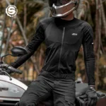 SFK Men's Motocross Armor Clothing Black Motorcycle Riding Jacket Summer Breathable With CE Body Protective Gears Accessoires - Image 3