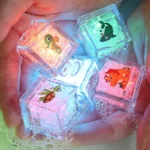 1/3/5 PCS Baby Bath Bathtub LED Light Up Toys Colorful Waterproof Glowing Bath Toys Water Activated Light Up Bath Cubes - Image 3