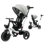 5-in-1 Baby Tricycle & Push Bike Steering Stroller (18 Months-5 Years) - Ideal for Toddlers & Preschoolers, Outdoor Camping Toys