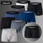 8 Pack European and American Size MEN'S FASHION Printed Underwear Comfortable and Breathable 45-120kg Fat Men Can Wear Shorts. - Image 3