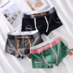 Breathable Cotton Boxer Shorts Elastic Waistband Men's Underwear Color blocking Men Underpants 3D-Pouth Male Boxer Briefs - Image 4
