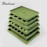Yinbeini Velvet Stackable Jewelry Display Tray Ring Earring Necklace Bracelet Storage Organizer Jewelry Accessories Plate P086