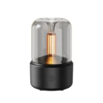 120mL Mist Humidifier Candlelight Style Aroma Diffuser Warm White Night Light Quiet Essential Oil Diffuser Cool Mist Air Humidif - Image 2
