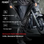 FEHER Winter Motorcycle Overpants Waterproof Quick Release for Men and Women Anti-fall Keep Warm Motorbike Trousers for Riders - Image 3