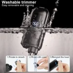 Electric Nose Hair Trimmer for Men Portable 2 In 1 Ear And Nose Hair Clipper Painless Rechargeable LED Display Hair Trimmer - Image 5