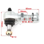 1Pcs M12 M18 Adjustable Ball Joint Kit with Nozzle for Dirt Pit Bike Motocross Quad Motorcycle Hummer Kart ATV Moto Accessories - Image 5