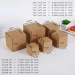 20/50pcs Multi Size Square Kraft Gift Box Black White Brown Fold Packaging Gift Box Proposal Box For Bridal Birthday Party - Image 2