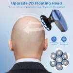 Sejoy 6-in-1 7D Head Shavers for Bald Men Electric Razor with Nose Hair Trimmer Waterproof Multifunctional Men Grooming Kit - Image 3