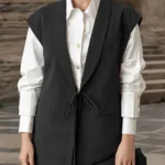 2025 ZANZEA Autumn Women Outwear Fashion Sleeveless Vest Lapel Collar Waistcoat Elegant Lace Up Blazer Streetwear Office Jackets