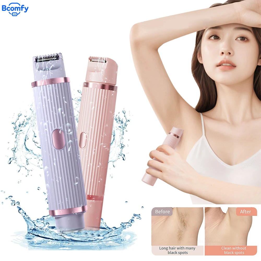 kf-S94b3ec2658c141ab962d82d2e2e22b46z Women's Portable Electric Shaver Body Hair Trimmer Painless Epilator for Whole Body Flawless Shaving Skin Care Device - Image 1