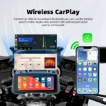 EKIY 7 Inch Motorcycle Portable Wireless CarPlay Android Auto Touch screen GPS Navigation Siri Voice Dual Bluetooth Waterproof - Image 4