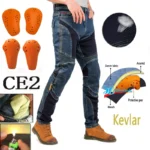 Motorcycle Kevlar Jeans Ventilation Holes Protection Motocross Mens Moto Pants Four Seasons Breathable Riding Gear TZ 032