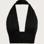 Sexy Solid Backless Crop Halter Top Women Summer 2024 Y2K Clothes Grunge High Street Style Club Sleeveless Cami Top Streetwear