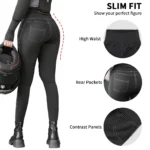 WOSAWE Women Motorcycle Soft Armor Full Body Summer Motorbike Protective Jacket Motocross Racing Pants CE Approved - Image 5