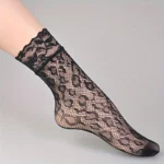 1/6Pairs Lace Mesh Socks, Ultra-thin Hollow Out Invisible Socks, Women's Stockings & Hosiery - Image 5