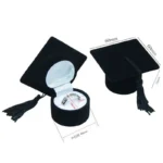 Velvet Ring Box Graduation Bachelor Cap Jewelry Packging Box Wedding Engagement Earring Box Graduation Gift Jewelry Organizer - Image 4