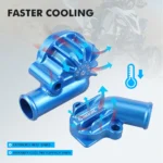 NICECNC Raptor 700 Water Pump Inlet & Outlet Cover For Yamaha Raptor 700 2006-2024 700R 2009 2011-2024 Billet Aluminum Leakproof - Image 2