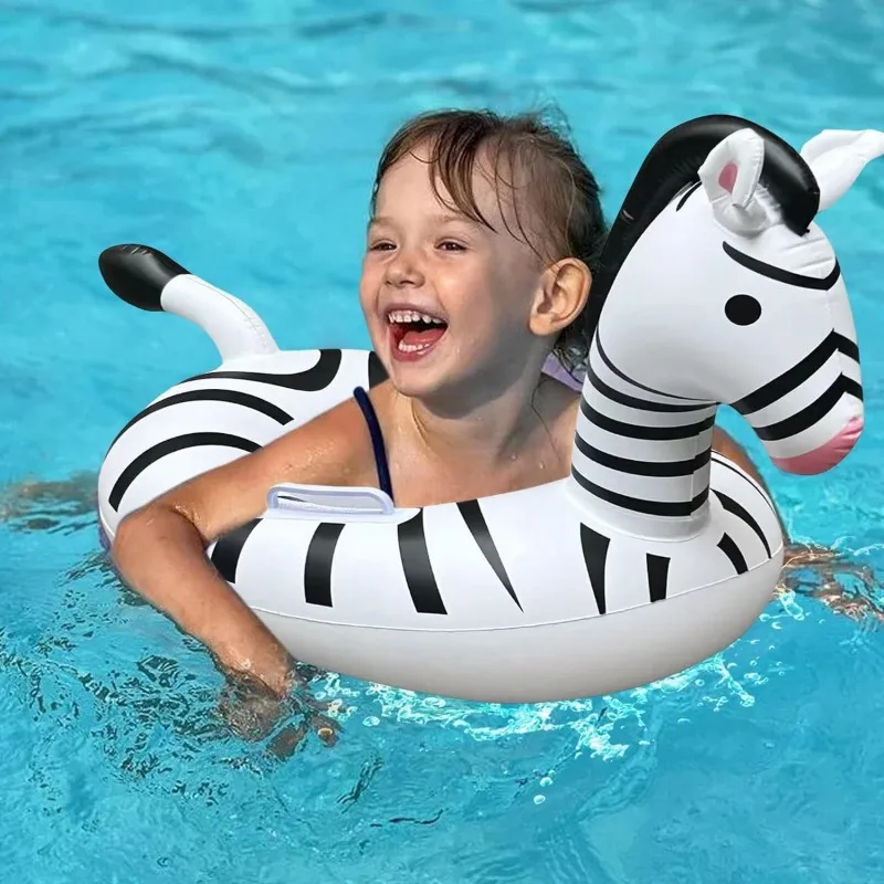 kf-Sa1e779a582514023b358e46054f4a8abR Zebra Inflatable Pool Toys Summer Swimming Ring for Baby Inflatable Floating Seat Family Party Water Toys Equipment Float Chair - Image 1