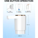 CKRE-Water Bottle Pump,Portable Electric Water Dispenser For 5-Gallon Bottles-USB Charging, For Home Kitchen Room Camping - Image 6