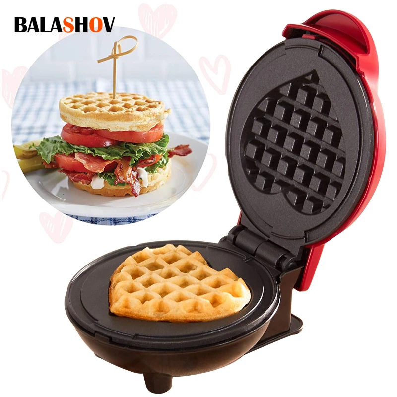 kf-Sa53de62325e74091bbc3881e72db7318N Electric Waffle Machine Portable Home Breakfast Machine Waffle Maker Breakfast Love Heart Shaped Waffle Maker Cooking Appliance - Image 1