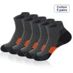 5 Pairs Men's Four Season Cotton Breathable Sports Socks Set Male Sport Ankle Socks Basketball Running Socks For Men - Image 3