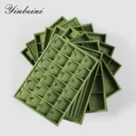Yinbeini Velvet Stackable Jewelry Display Tray Ring Earring Necklace Bracelet Storage Organizer Jewelry Accessories Plate P086 - Image 2