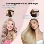 One Step 2-in-1 Hair Dryer Straightener Negative Ion Styler Brush Professional Fast Heating Hair Styling Tool Home - Image 2