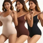 1 Piece Solid Seamless Brief Shaping Shapewear Bodysuit, Tummy Control Butt Lifting Slimmer Body Shaper, Women's Underwear
