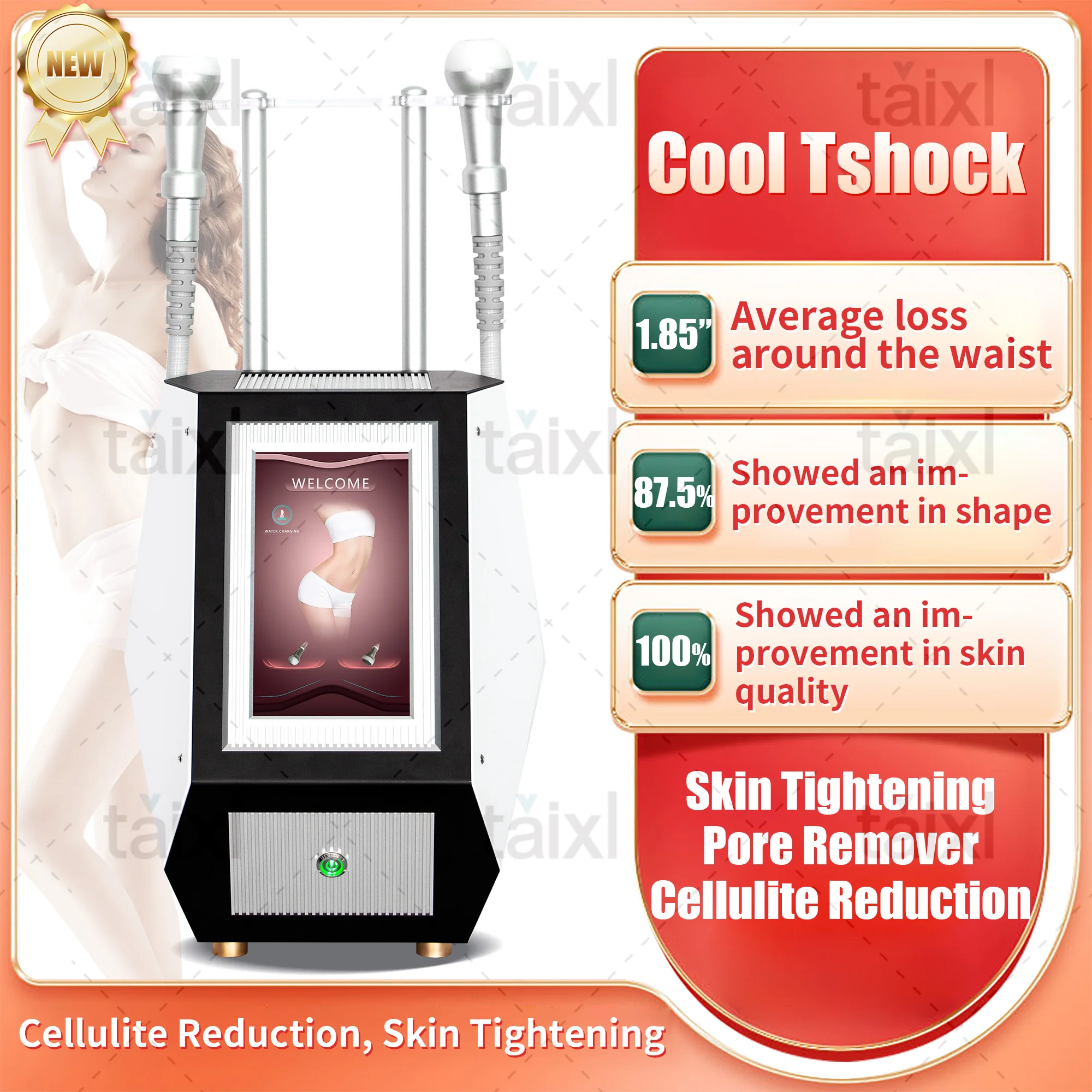 kf-Sa98b26b63cfe41978761a407db0ad11ak EMS Cool T Shock Cryoskin 4.0 Machine Portable Equipment Hot and Cold Skin Tightening Loss Weight Body Slimming Machine - Image 1
