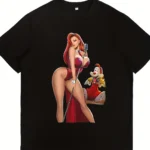 Off-shoulder Meeyius Goldcast Jessica Rabbit cartoon sexy gift sweatshirt Unisex - Perfect for hot s