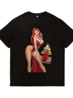 Off-shoulder Meeyius Goldcast Jessica Rabbit cartoon sexy gift sweatshirt Unisex - Perfect for hot s