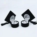 Velvet Ring Box Graduation Bachelor Cap Jewelry Packging Box Wedding Engagement Earring Box Graduation Gift Jewelry Organizer - Image 5
